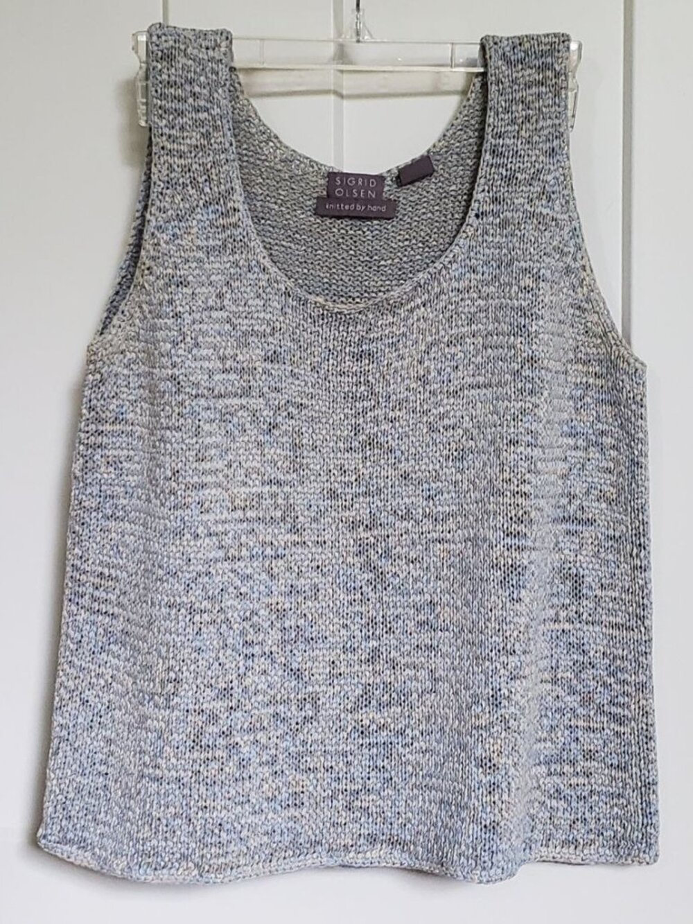 NWOT Sigrid Olsen Knitted by Hand Sik Tank Top. Size L